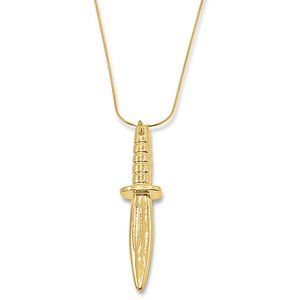 Gold Filled Dagger Pendant Necklace